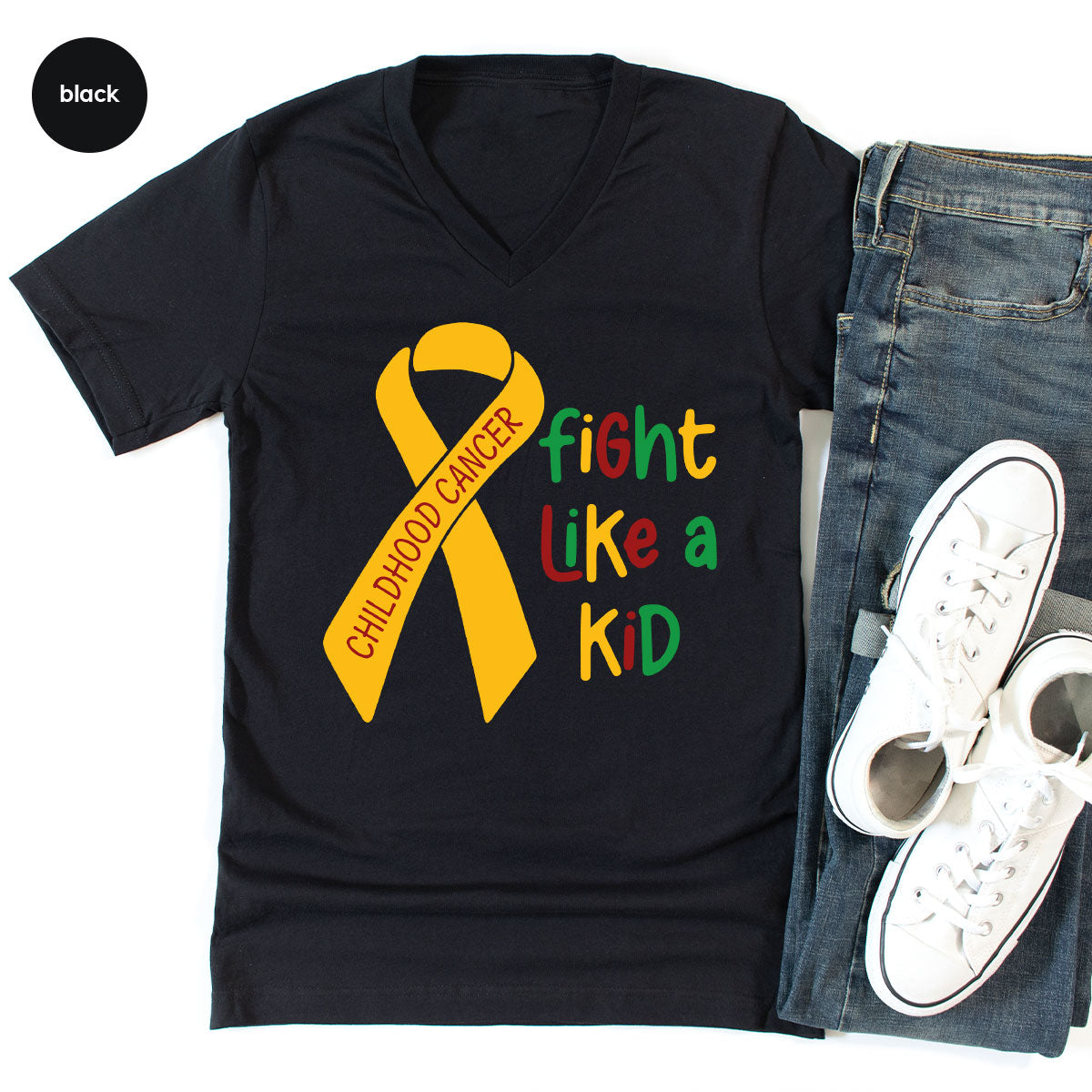 Fighting Like A Kid Shirt, Cancer Fight Childhood Canver product image 14