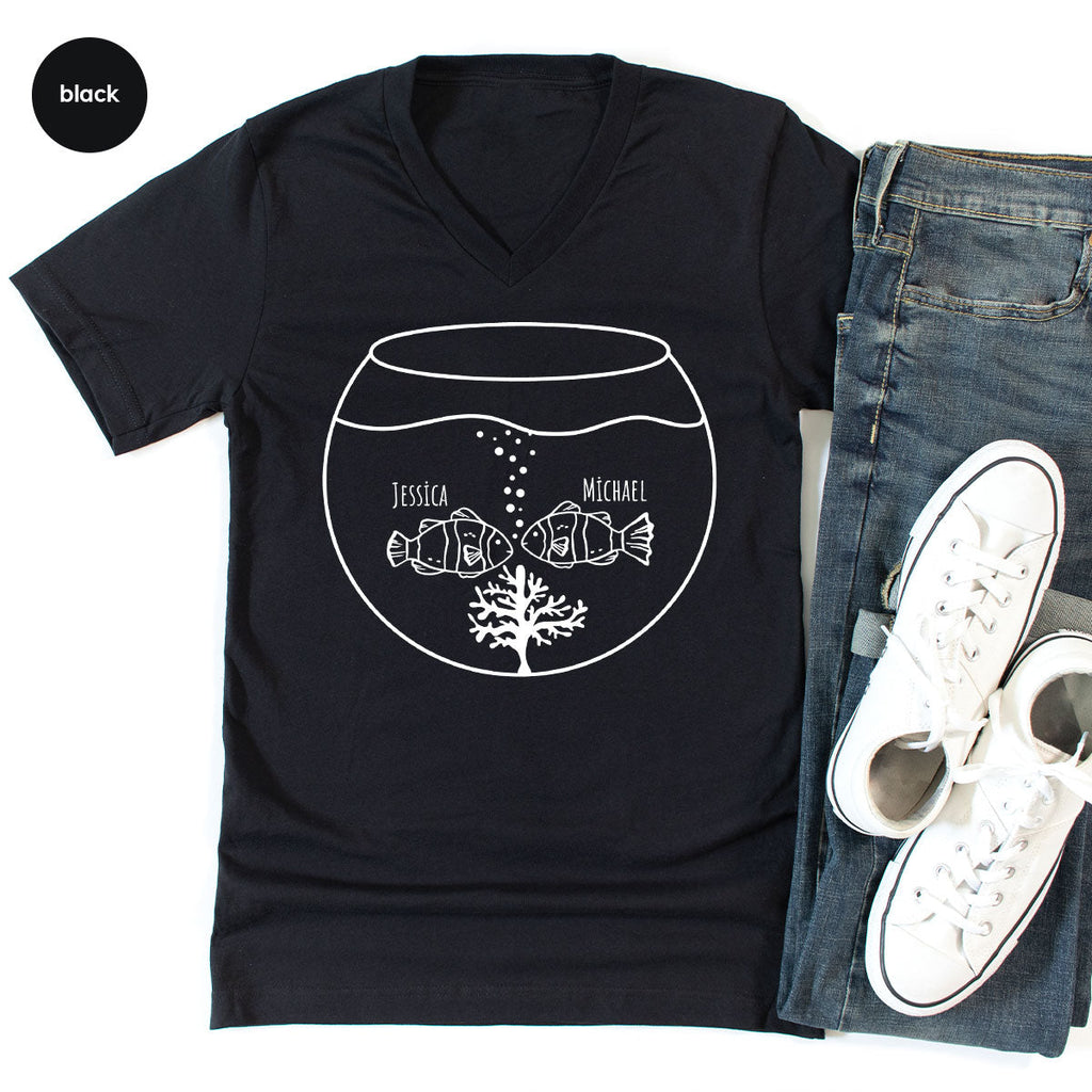 Fish Couple Shirt, Custom Name on T-Shirt, Gift for Couples product image 27
