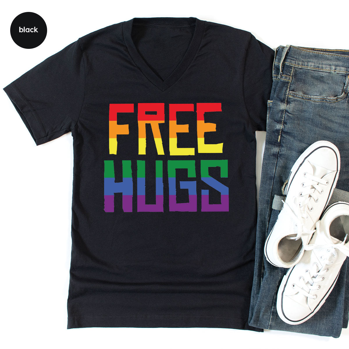 Cute LGBT Shirt, Free Hugs T-Shirt, Lovely Pride for product image 28