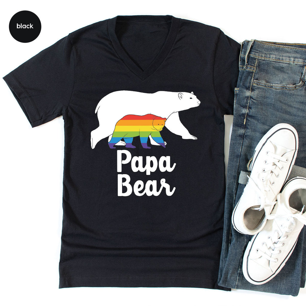 Papa Bear Shirt, T-Shirt, LGBT Rainbow Tee product image 26