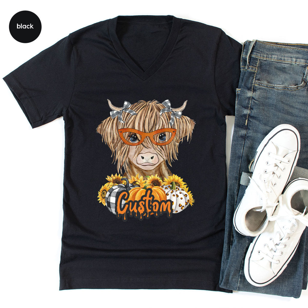 Custom Cow Shirt, Fall Graphic Tees, Personalized Farmer product image 67
