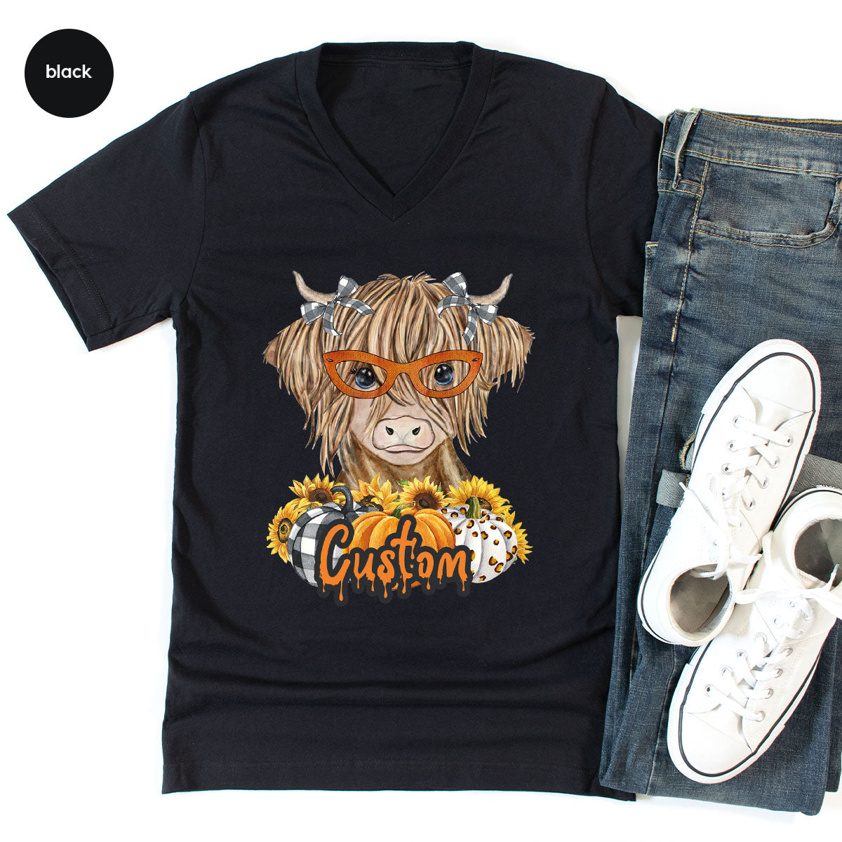 Custom Cow Shirt, Fall Graphic Tees, Personalized Farmer product image 67