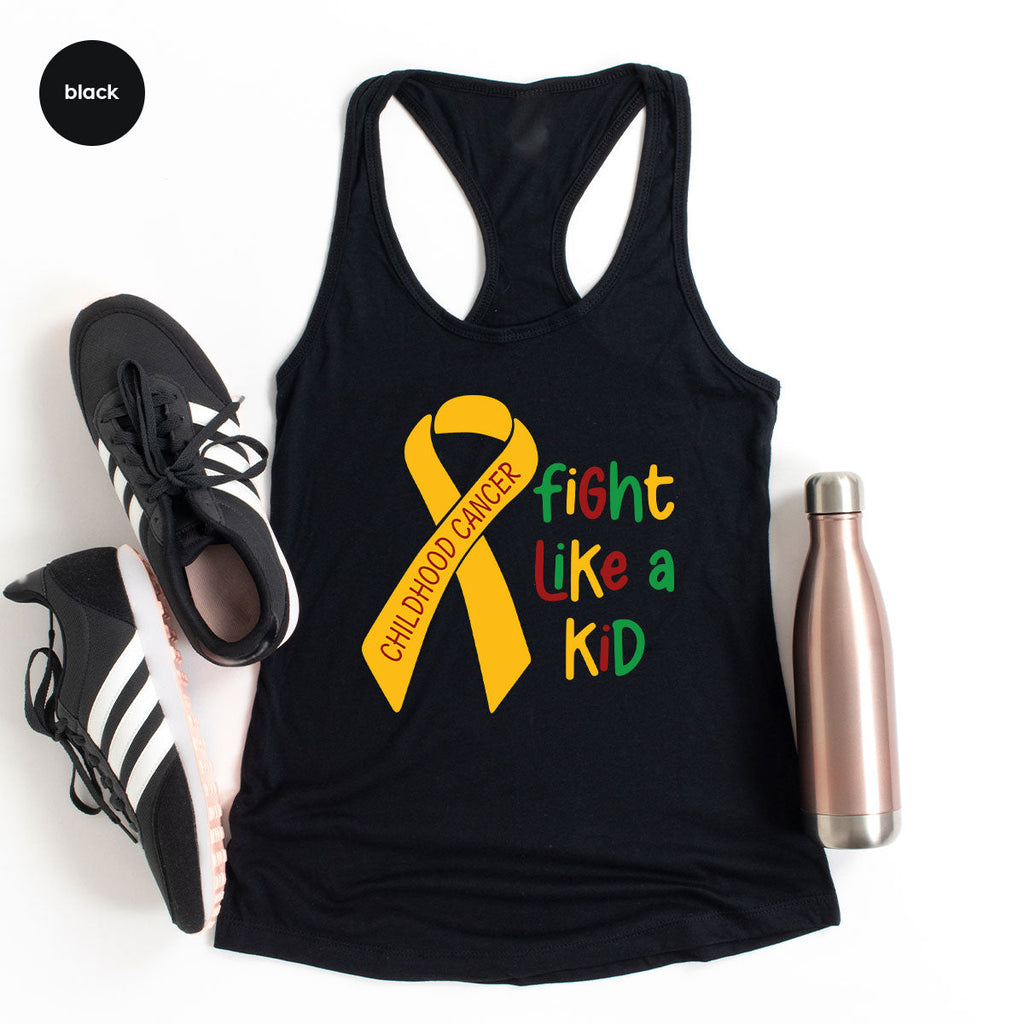 Fighting Like A Kid Shirt, Cancer Fight Childhood Canver product image 12