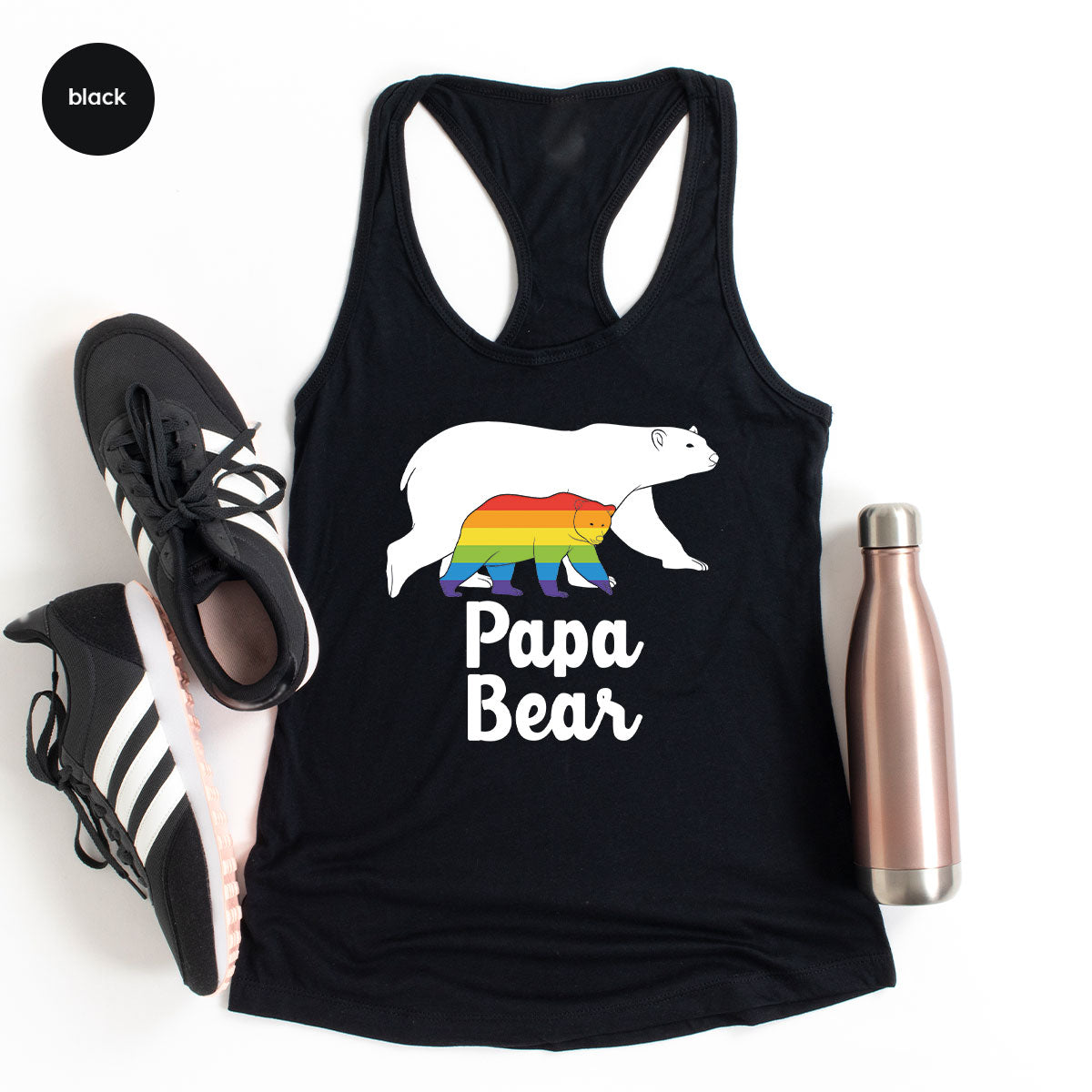 Papa Bear Shirt, T-Shirt, LGBT Rainbow Tee product image 24