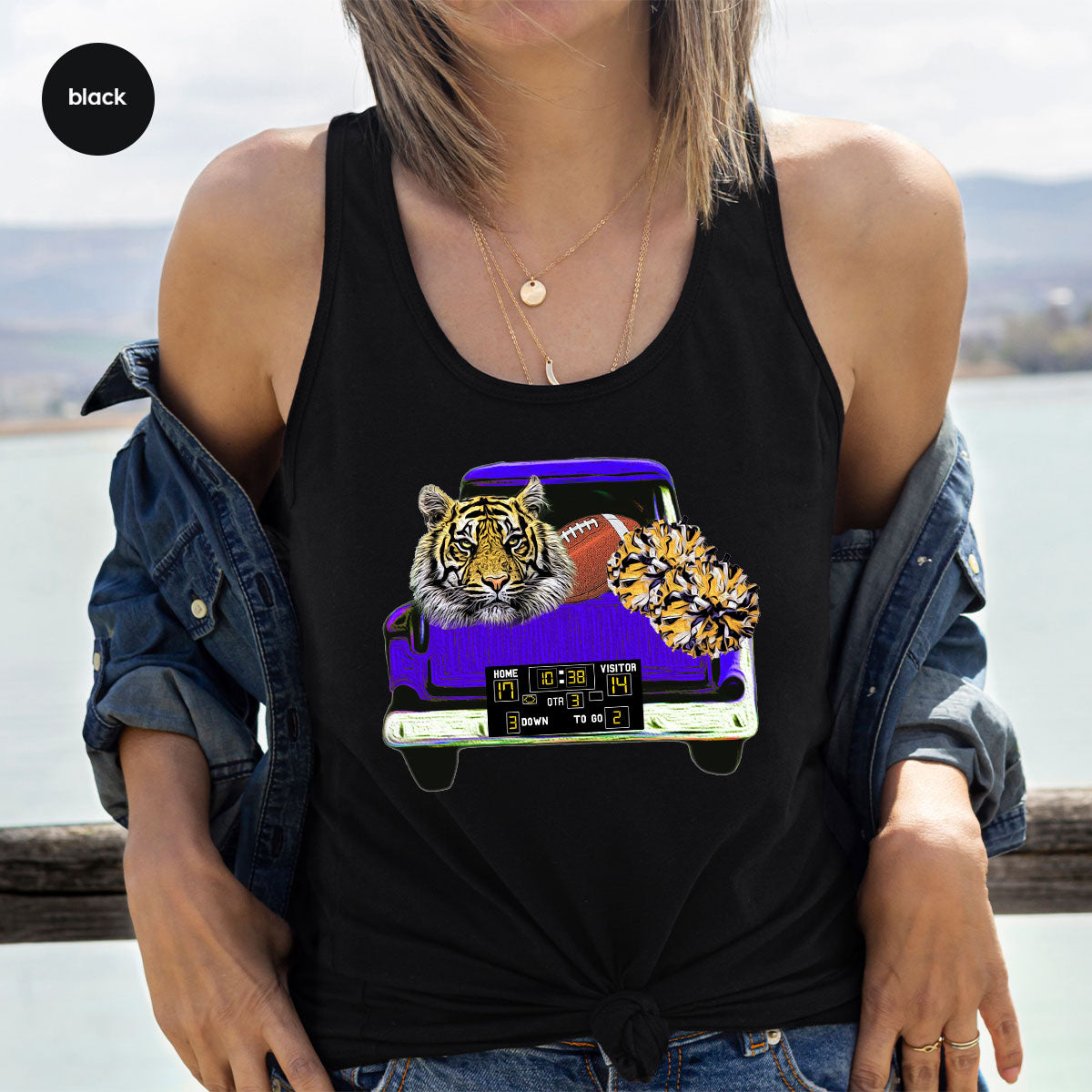 Football Truck Shirt, Tiger Graphic Tees, Mom TShirt, Gifts product image 34