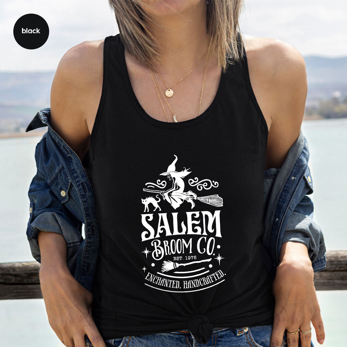 Halloween T-Shirt, Gifts, Salem Graphic Tees, Witchy Witch product image 5