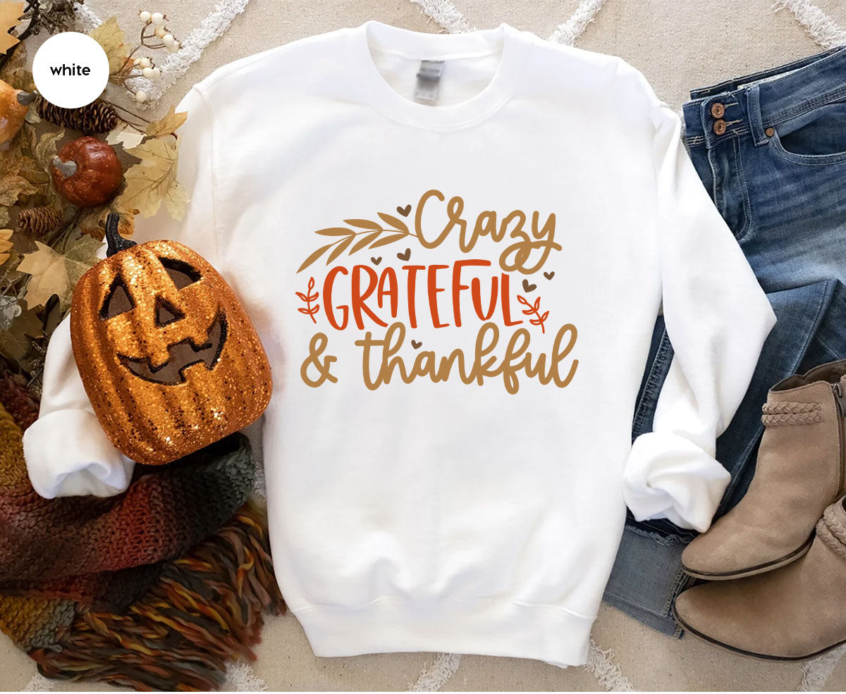 Funny Fall T Shirt, Gift for Her, Crazy Grateful Thankful product image 32