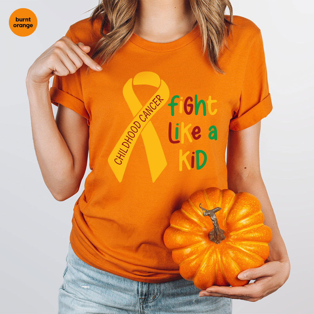 Fighting Like A Kid Shirt, Cancer Fight Childhood Canver product image 15