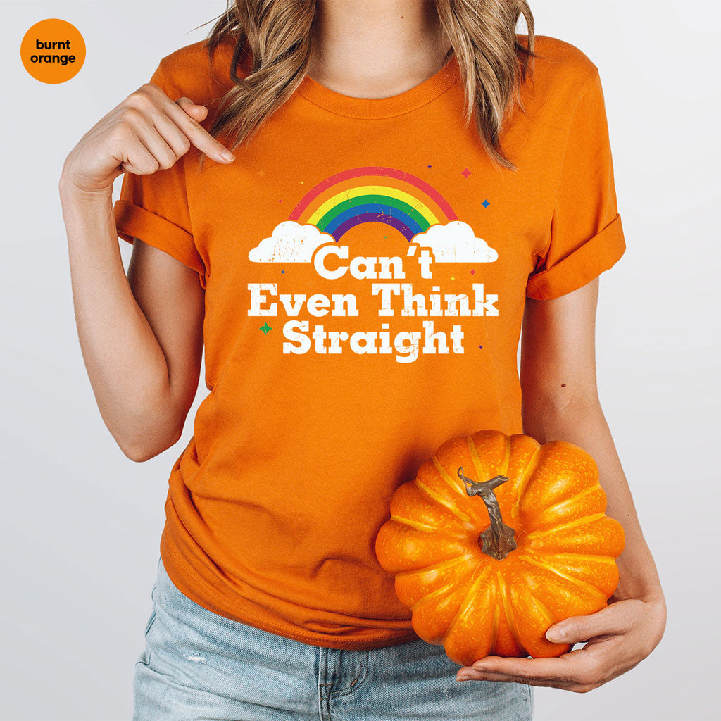 Can I Even Think Straight Shirt, Rainbow T-Shirt, LGBT product image 31