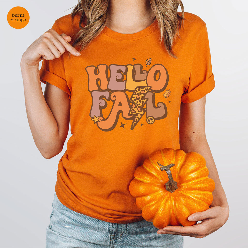 Hello Fall Shirt, Halloween T-Shirt, 2022 Hoodie, Long product image 16