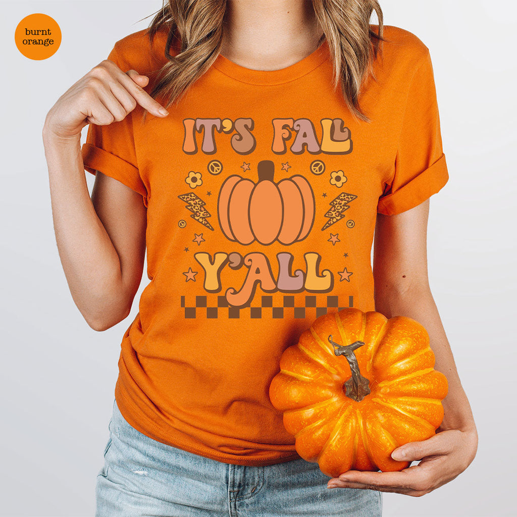 Halloween Fall Shirt, It's Y'Fall T-Shirt, Hoodie, Long product image 12