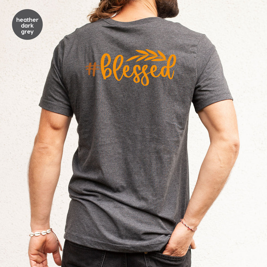 Cute Blessed T-Shirt, Fall Leaves Graphic Tees, Gift for product image 38