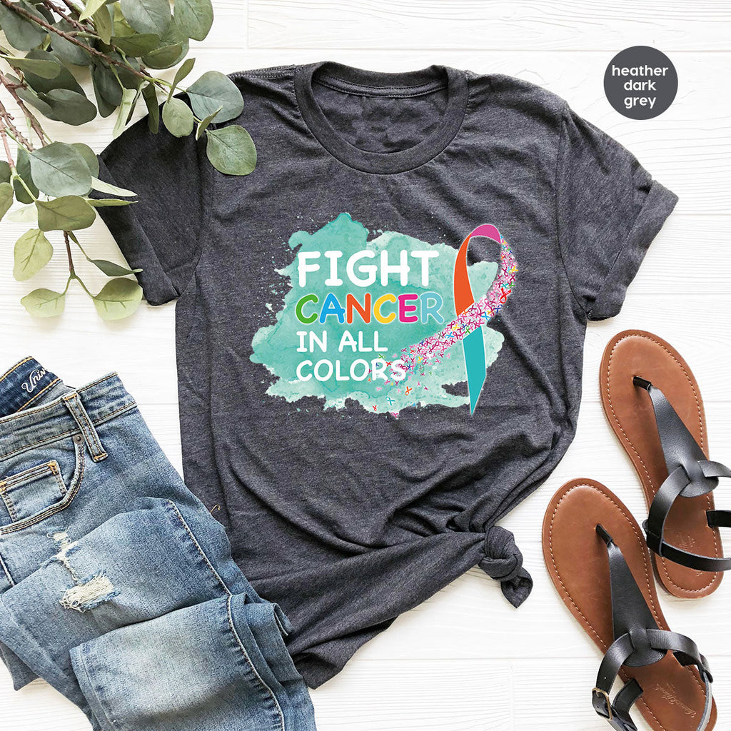 Fight Against Cancer Shirt, Warrior T-Shirt, With All Colors product image 23