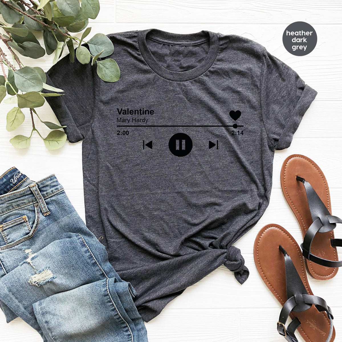 Valentine's Day Shirt, Play Music For Playlist T-Shirt product image 106