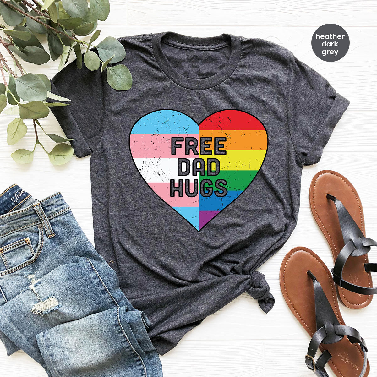Free Dad Hugs Shirt, LGBT Pride T-Shirt product image 32