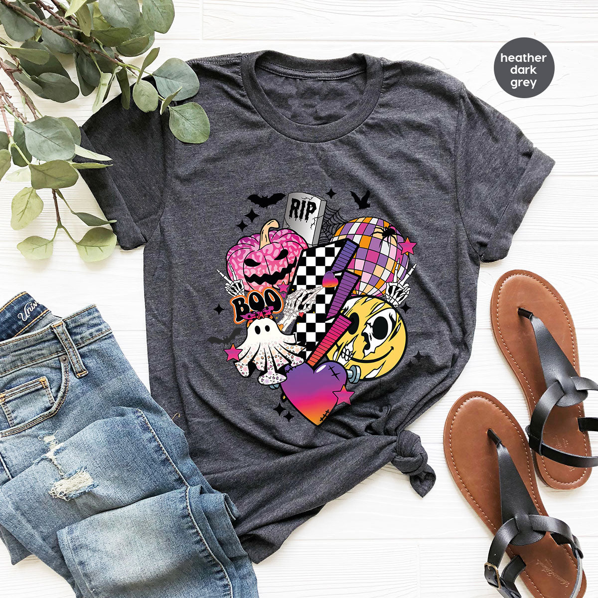 Halloween Shirt, Gifts, Spooky Season Pumpkin Graphic Tees product image 68