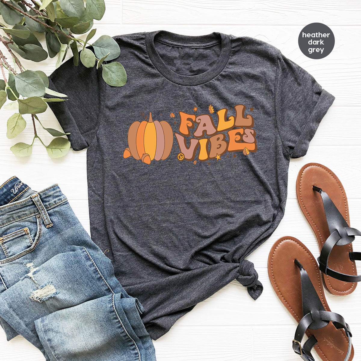 Fall Vibes Shirt, Thanksgiving 2022 T-Shirt, Tee product image 6