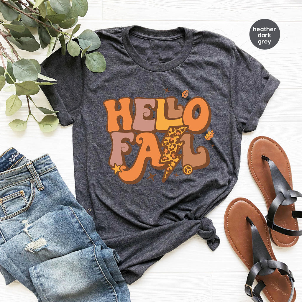 Hello Fall Shirt, Halloween T-Shirt, 2022 Hoodie, Long product image 18