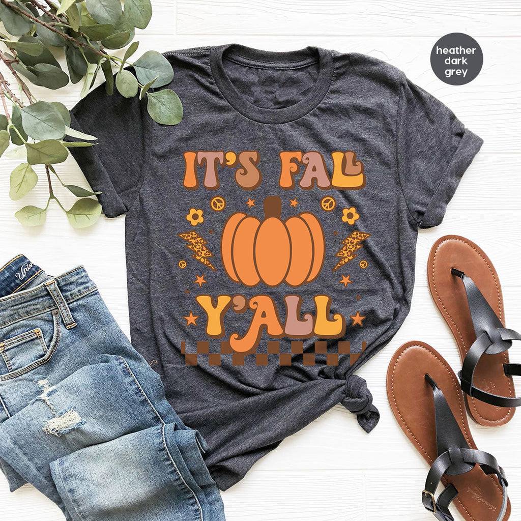 Halloween Fall Shirt, It's Y'Fall T-Shirt, Hoodie, Long product image 14