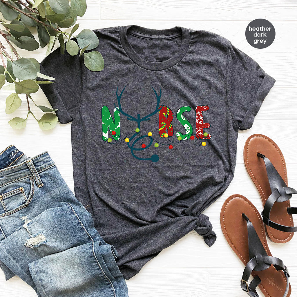 Christmas Nurse Shirt, Health Employee T-Shirt, Gift for product image 8