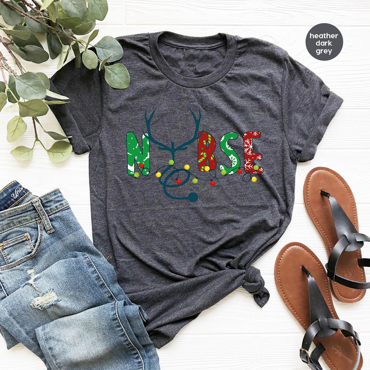 Christmas Nurse Shirt, Health Employee T-Shirt, Gift for product image 8