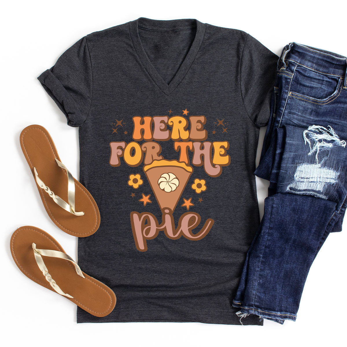 Thanksgiving Pie T-Shirt, Gift For Family, Desing Tee product image 6