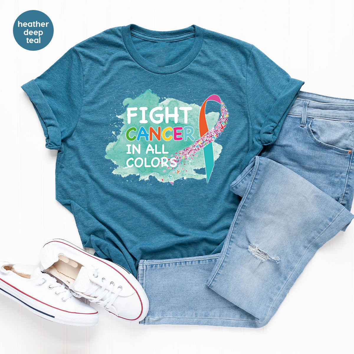 Fight Against Cancer Shirt, Warrior T-Shirt, With All Colors product image 25