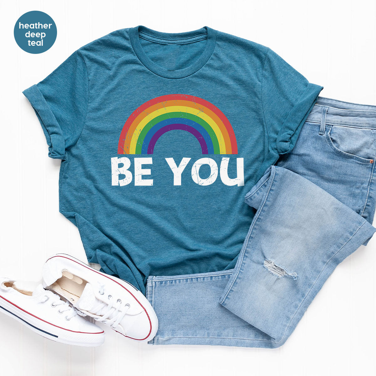 Rainbow T-Shirt, Be You Shirt, LGBT Pride product image 28