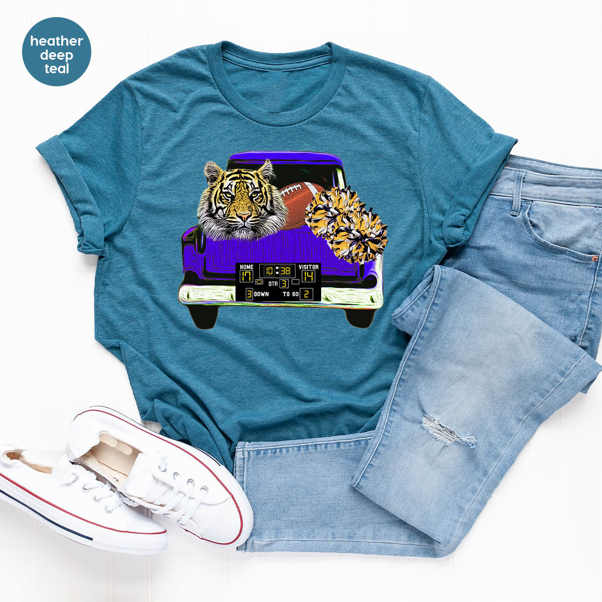Football Truck Shirt, Tiger Graphic Tees, Mom TShirt, Gifts product image 40