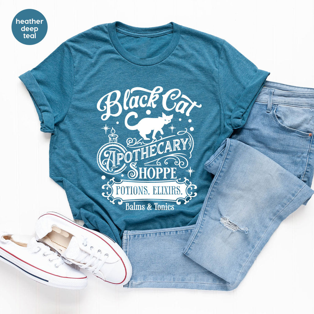 Halloween Party T-Shirt, Spooky Sweatshirt, Gifts, Cat product image 5