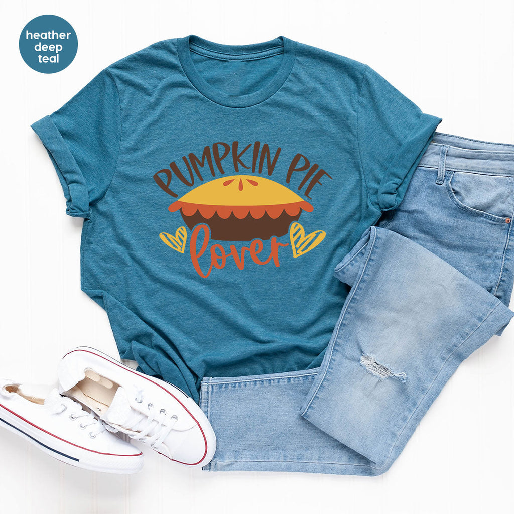 Kids Thanksgiving Shirts, Pumpkin Pie Graphic Tees, Gift product image 30