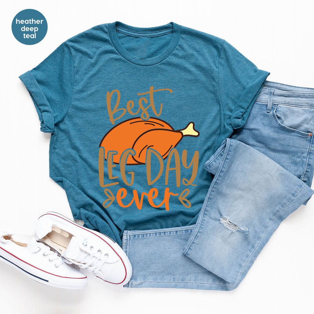 Funny Thanksgiving Shirts, Turkey Graphic Tees, Fall product image 18