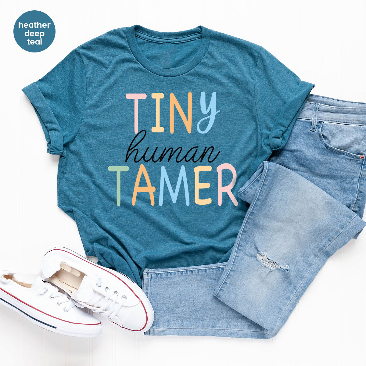 Teacher Shirt, Tiny Human Tamer, Kindergarten Preschool product image 105