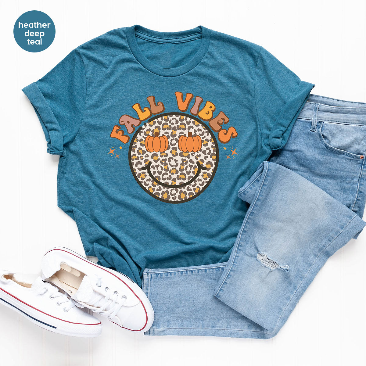 Fall Vibes Smile Shirt, 2022 T-Shirt, Funny Thanksgiving product image 12