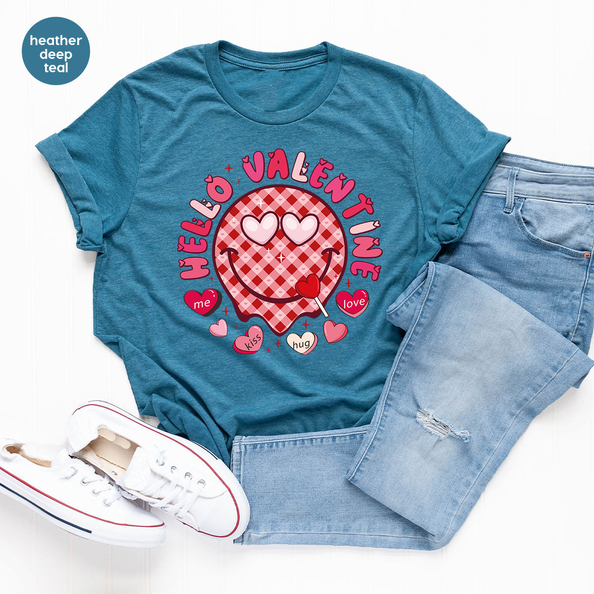 Hello Valentine Shirt, Valentine's Day Love Gift for My product image 16