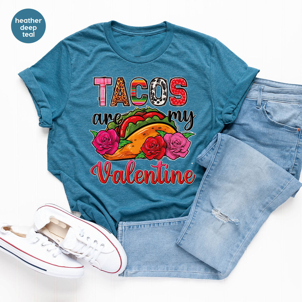 Tacos Are My Valentine Shirt, Gift To My Taco Lover, product image 32