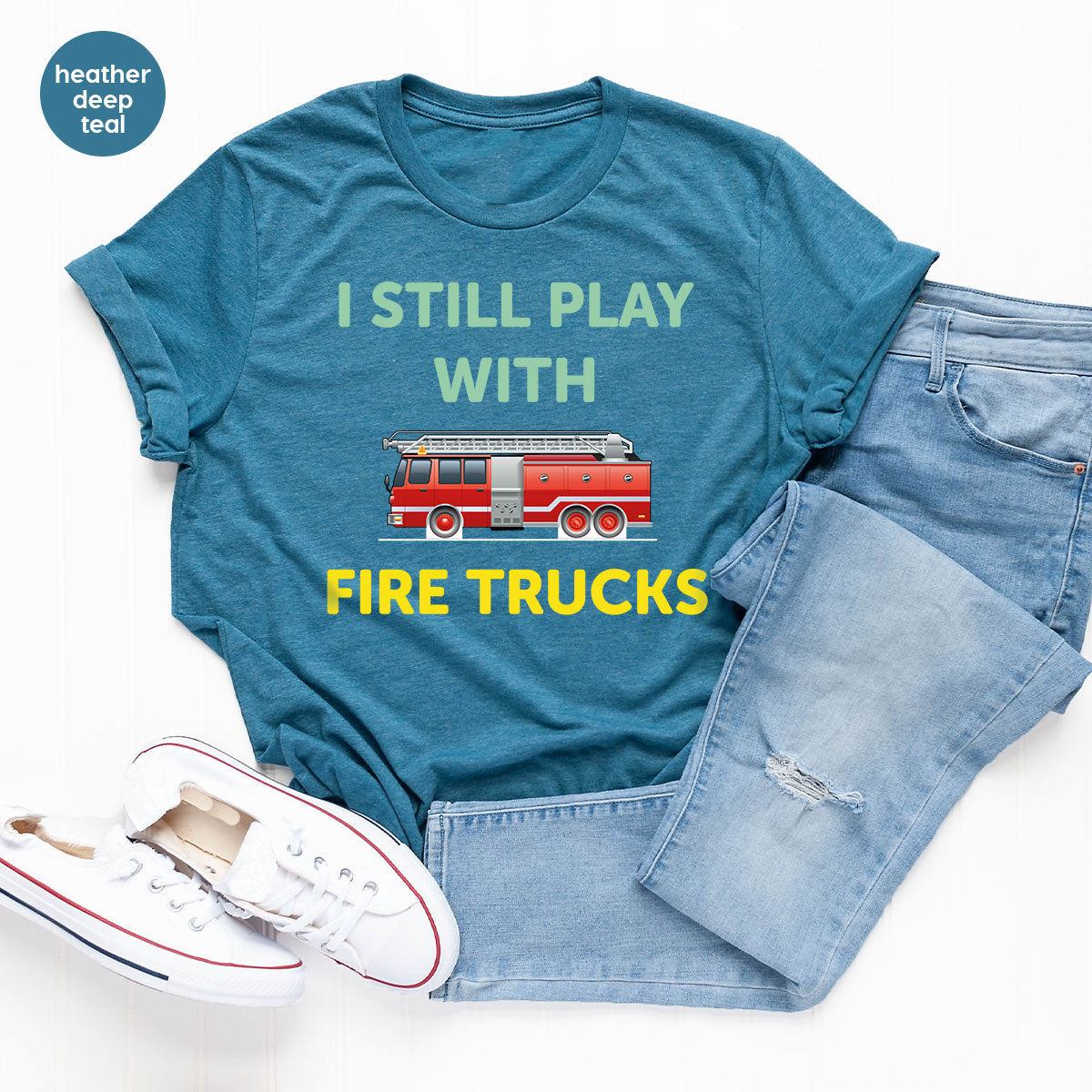 Fire Truck Shirt, Funny Fighter T-Shirt, Fireman Tee product image 35