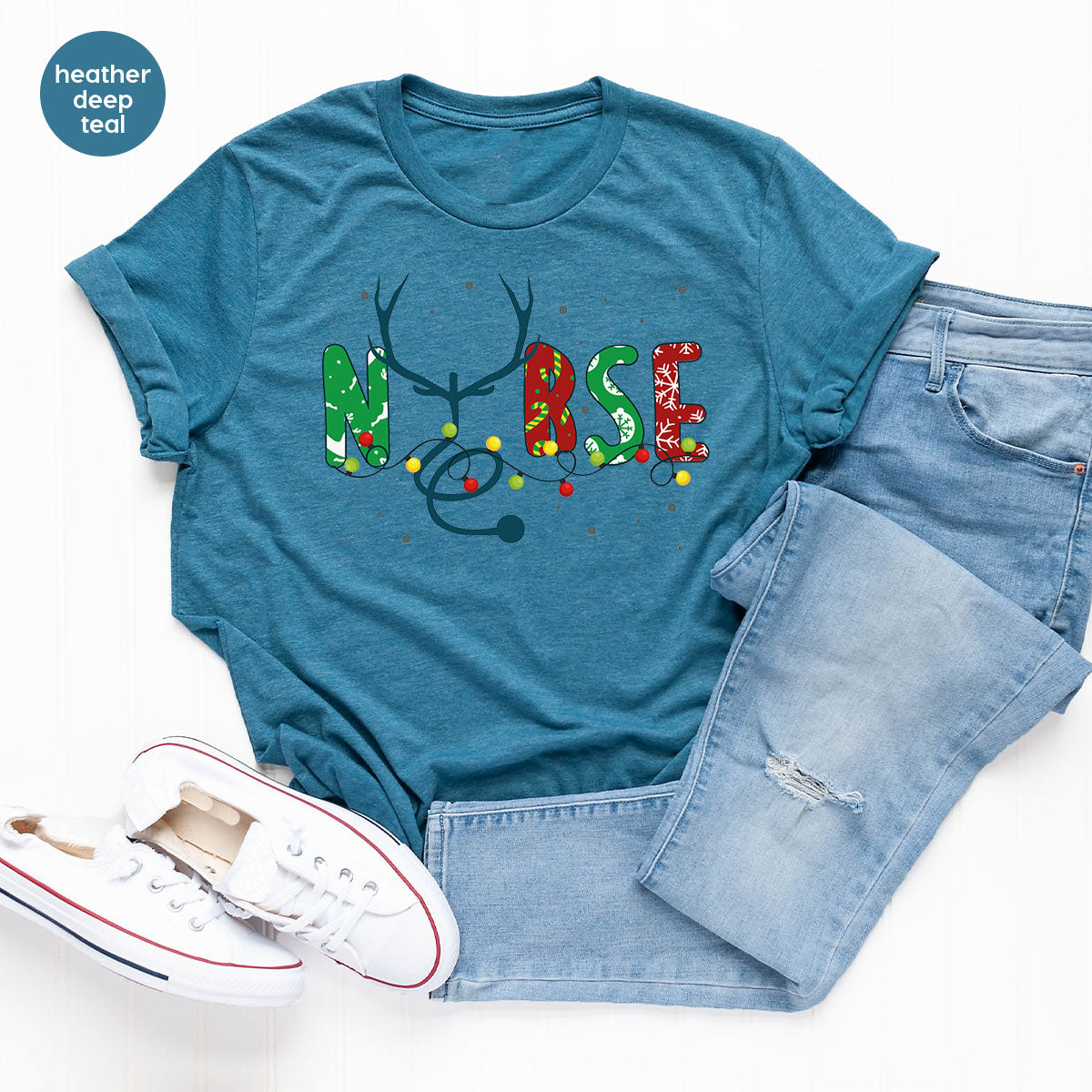 Christmas Nurse Shirt, Health Employee T-Shirt, Gift for product image 10