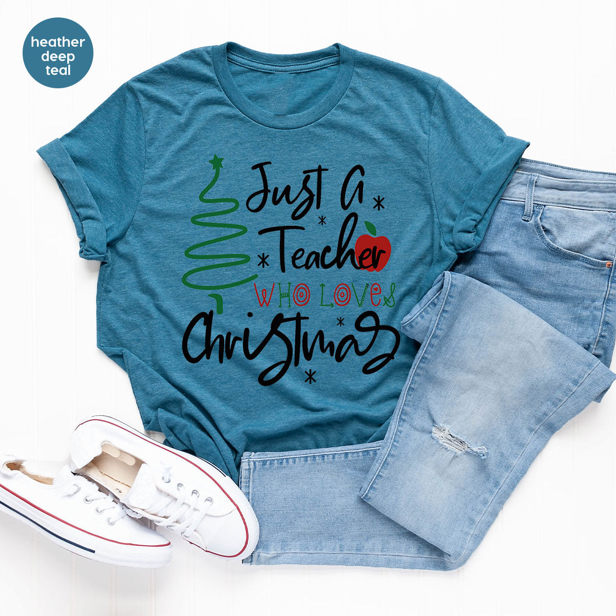 2023 Christmas Love Shirt, Just A Teach Who Loves Tee, Xmas product image 20