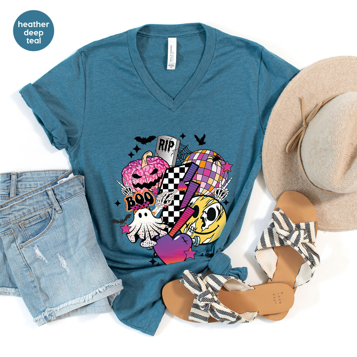 Halloween Shirt, Gifts, Spooky Season Pumpkin Graphic Tees product image 72