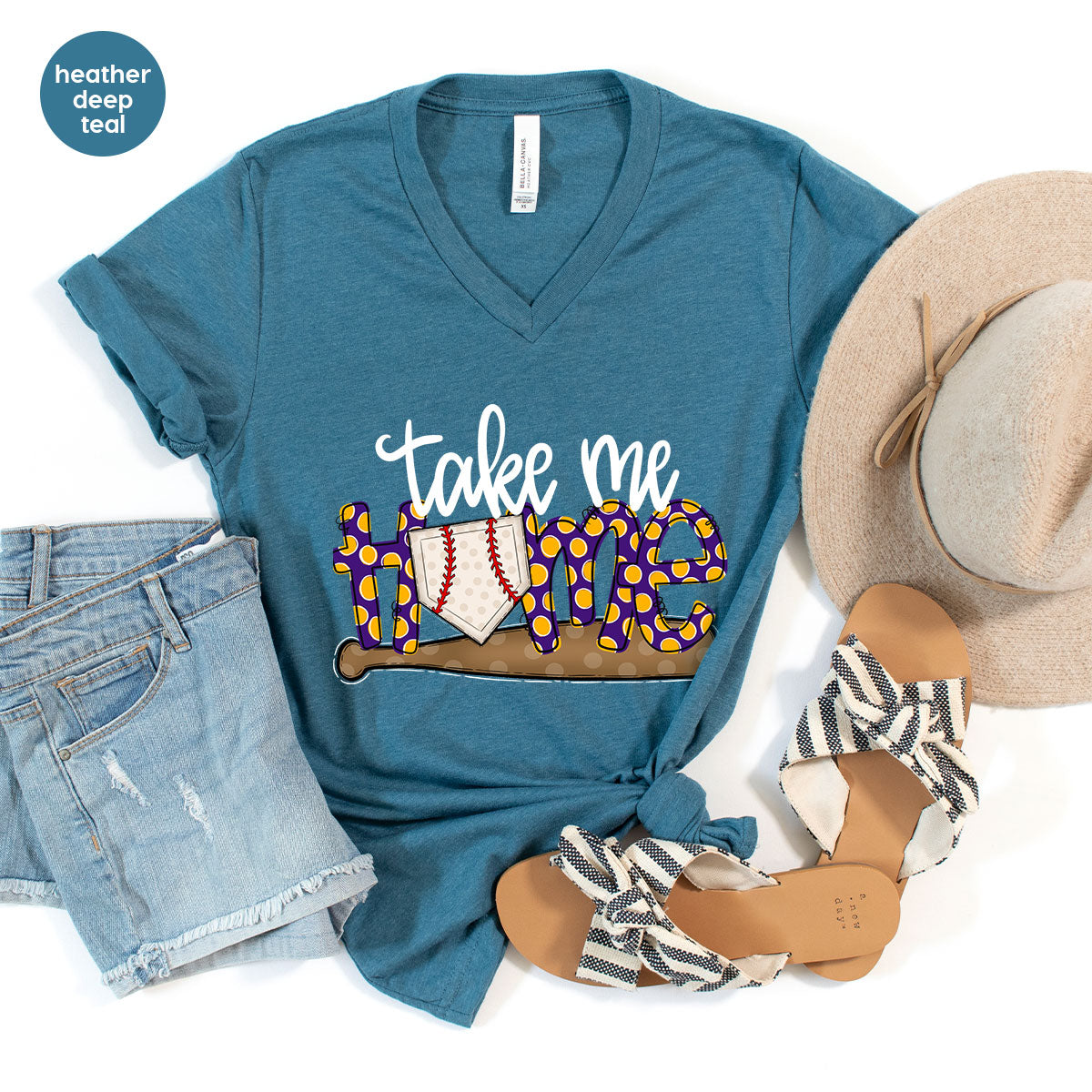 Baseball T-Shirt, Gifts for Her, Mom Outfit, Sister Shirt product image 8