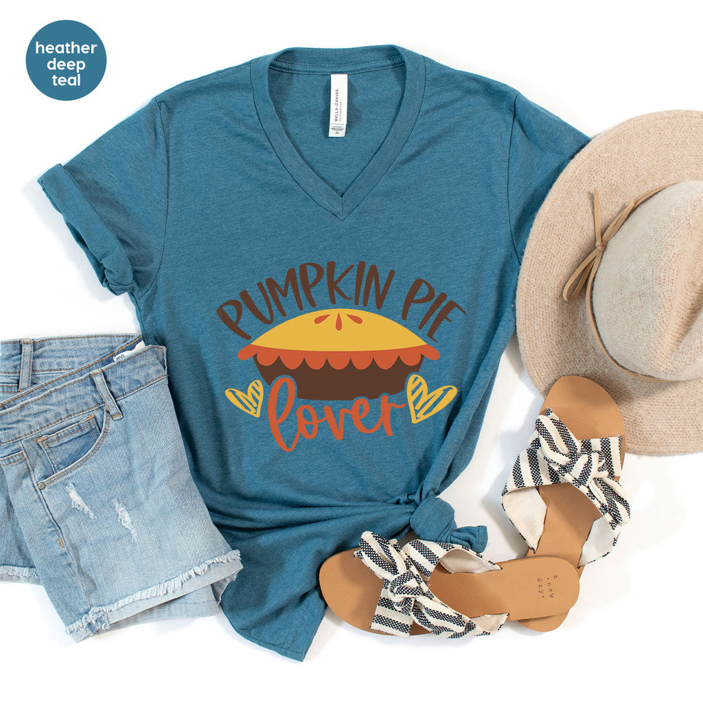 Kids Thanksgiving Shirts, Pumpkin Pie Graphic Tees, Gift product image 32