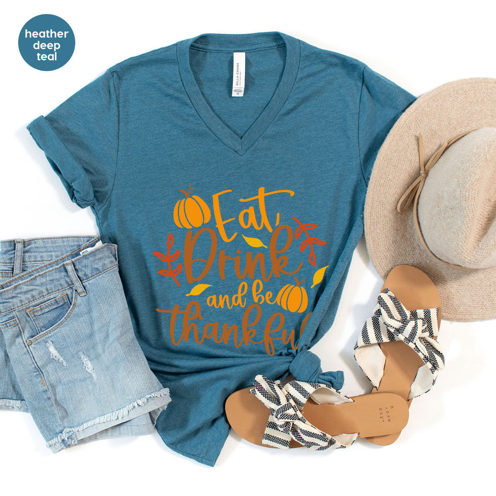 Cute Pumpkin T-Shirt, Fall Graphic Tees, Thankful Gifts product image 44