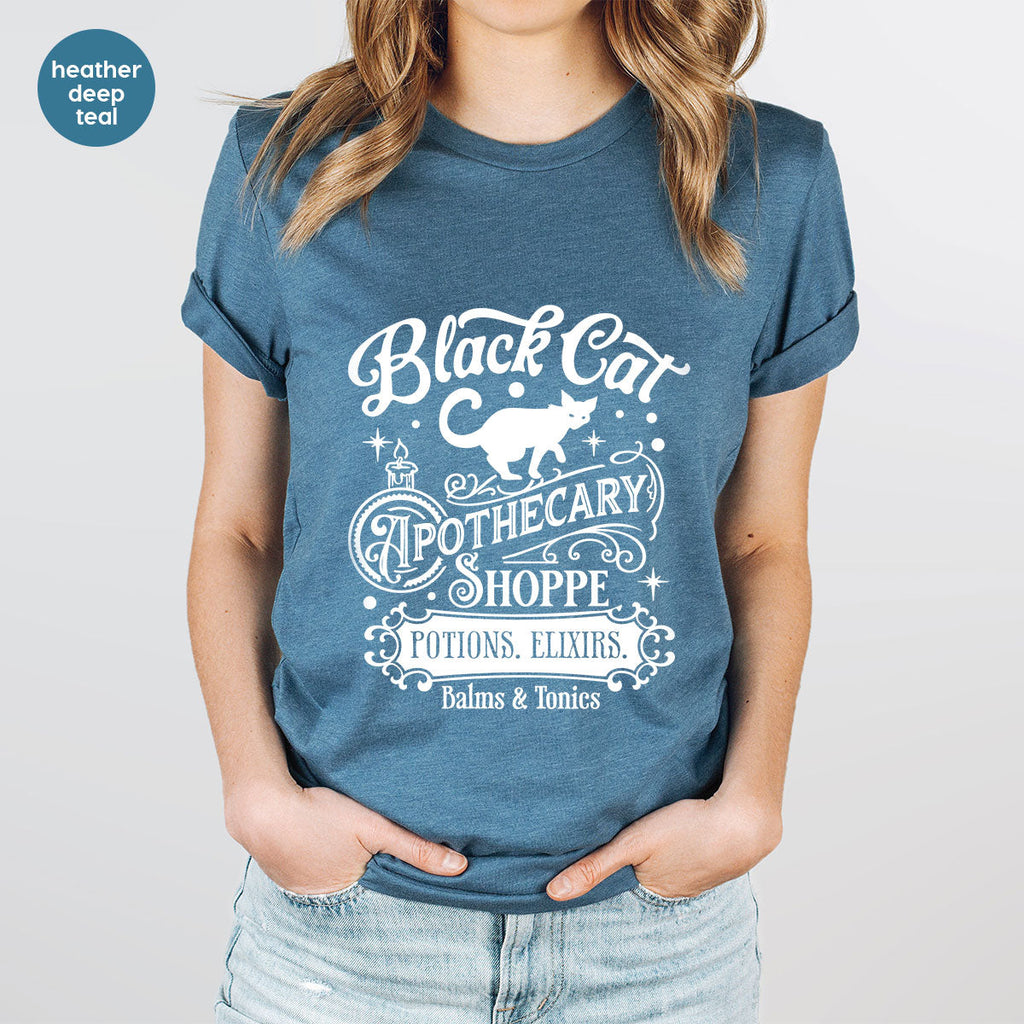 Halloween Party T-Shirt, Spooky Sweatshirt, Gifts, Cat product image 6