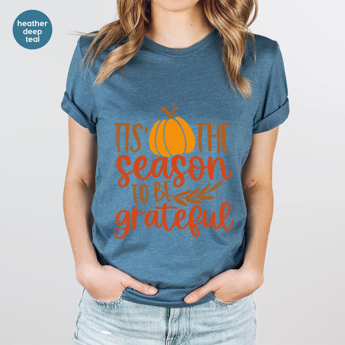 Fall T-Shirt, Autumn Crewneck Sweatshirt, Thanksgiving product image 82
