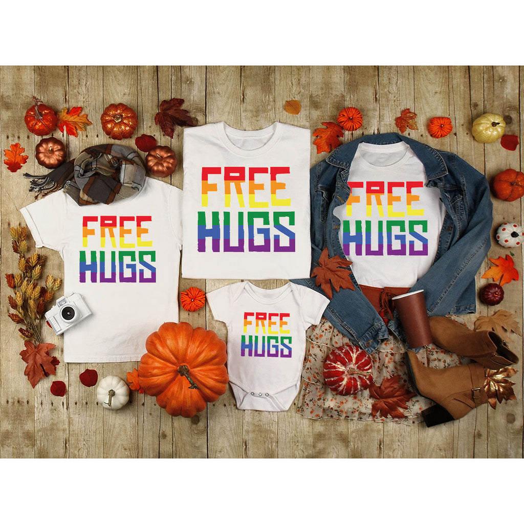 Cute LGBT Shirt, Free Hugs T-Shirt, Lovely Pride for product image 33