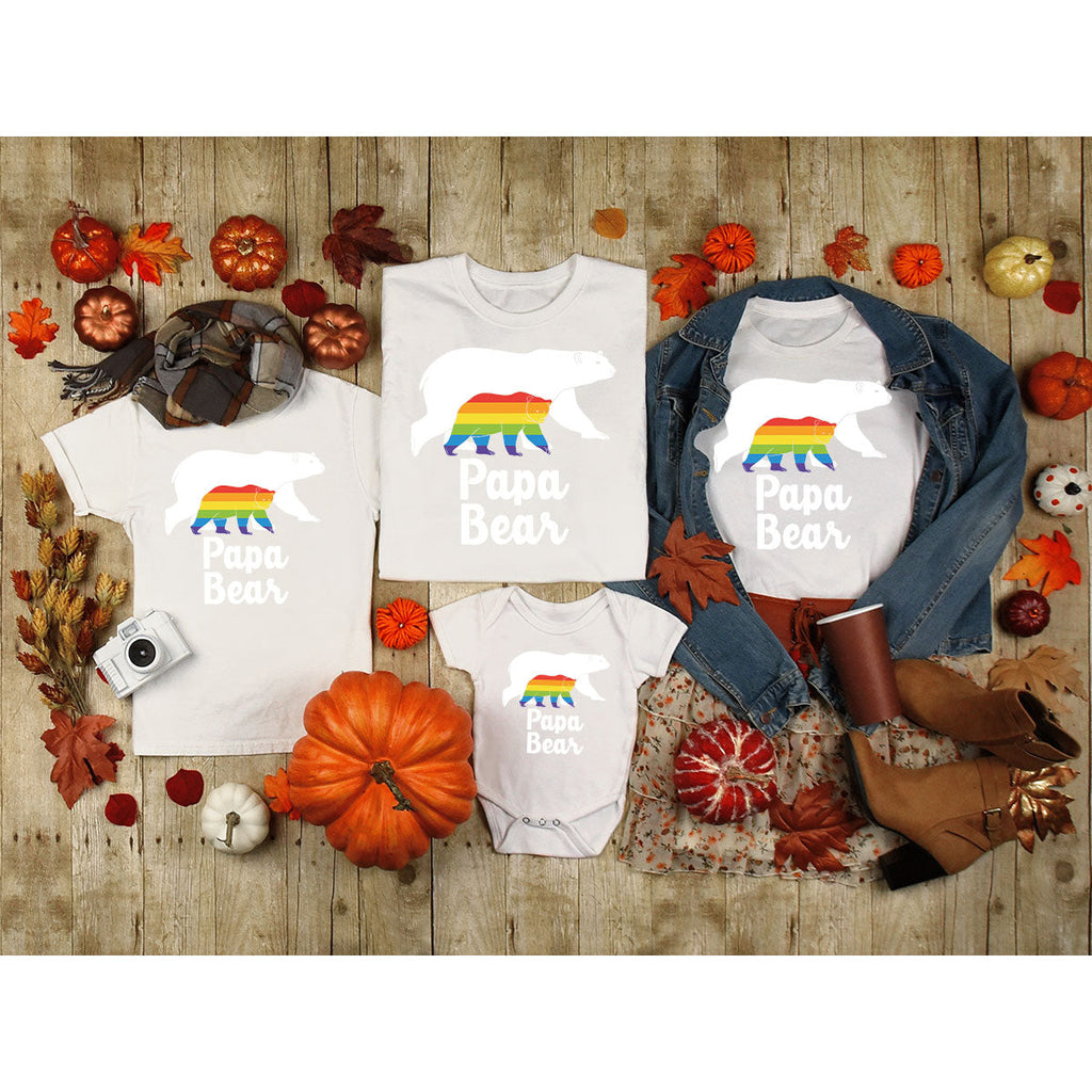 Papa Bear Shirt, T-Shirt, LGBT Rainbow Tee product image 31