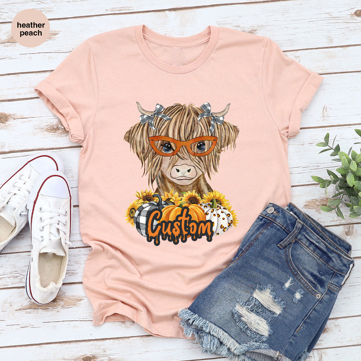 Custom Cow Shirt, Fall Graphic Tees, Personalized Farmer product image 77
