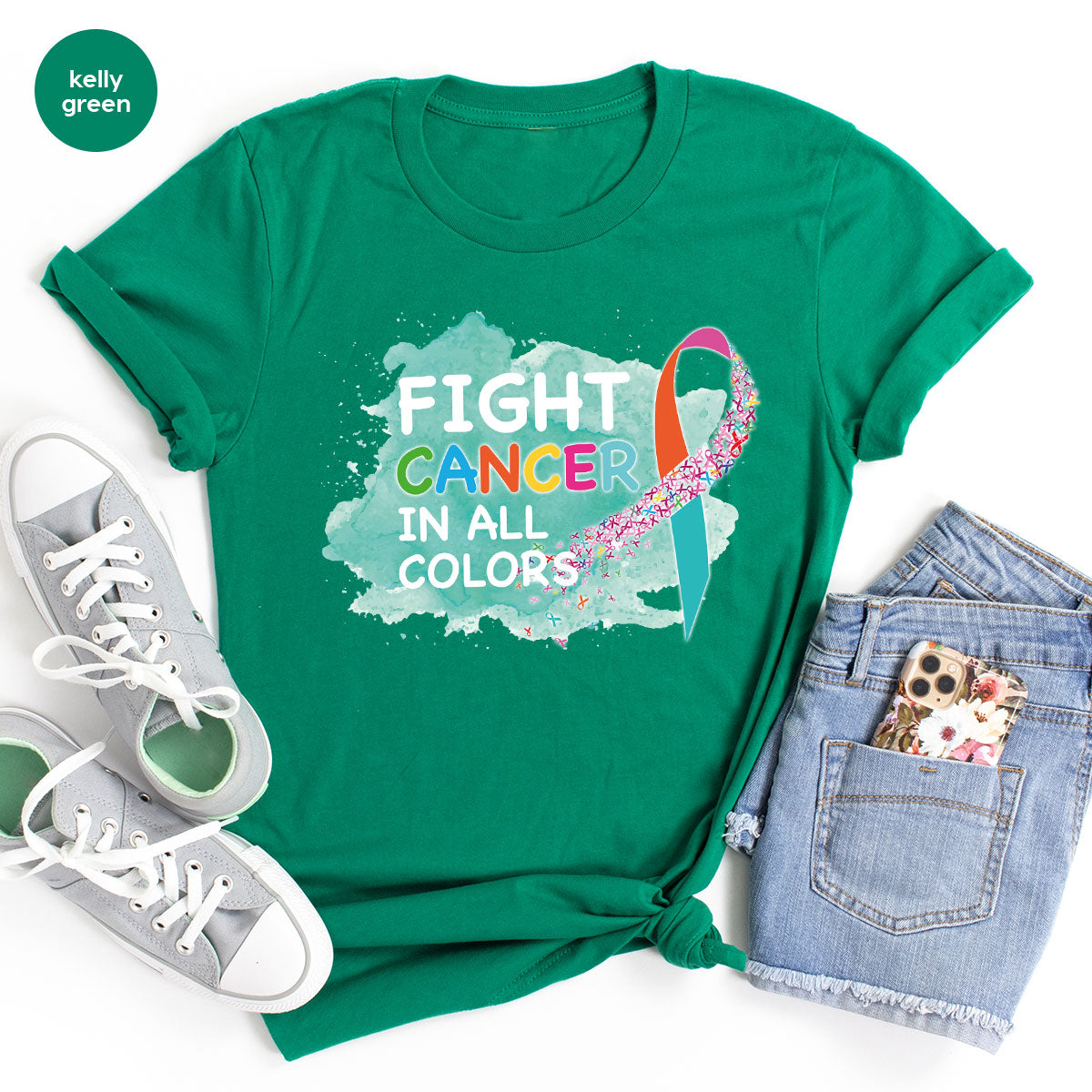 Fight Against Cancer Shirt, Warrior T-Shirt, With All Colors product image 31