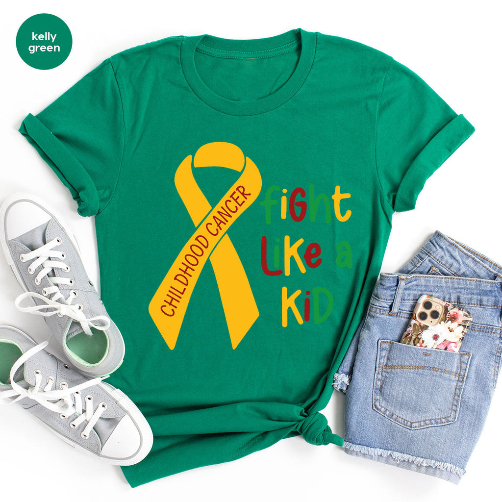 Fighting Like A Kid Shirt, Cancer Fight Childhood Canver product image 24
